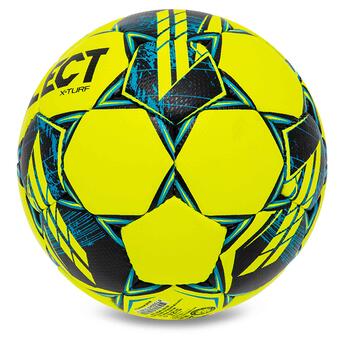 М'яч футбольний Select X-TURF V23 X-TURF-4YB №4 Жовто-синій (57609031) фото №3