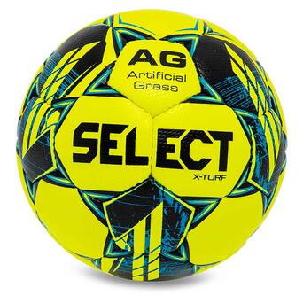 М'яч футбольний Select X-TURF V23 X-TURF-4YB №4 Жовто-синій (57609031) фото №1