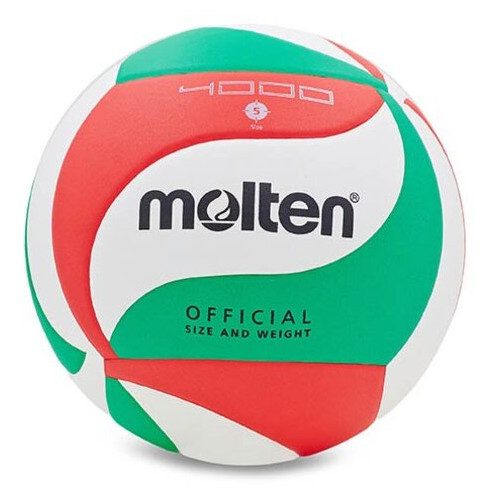 М'яч волейбольний Molten V5M4000 №5 Біло-червоно-зелений (57483020) фото №1