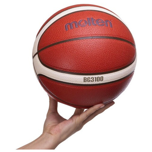 М'яч баскетбольний Molten Composite Leather B6G3100 №6 Помаранчевий (57483054) фото №6