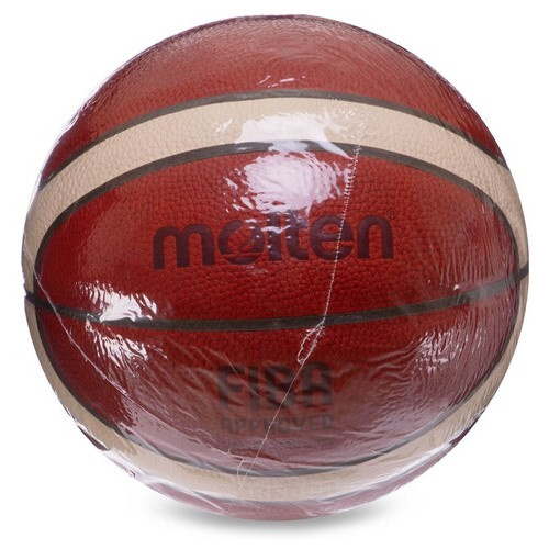 М'яч баскетбольний Molten Premium Leather Fiba Approved B7G5000 №7 Помаранчево-бежевий (57483067) фото №5