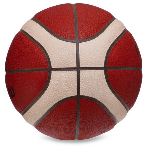 М'яч баскетбольний Molten Premium Leather Fiba Approved B7G5000 №7 Помаранчево-бежевий (57483067) фото №3