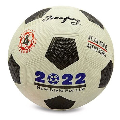 М'яч футбольний FDSO XK4280-01 гумовий Біло-чорний (59508077) фото №1
