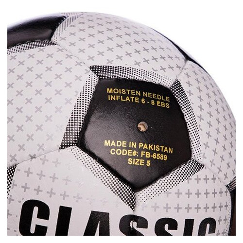М'яч футбольний FDSO Classic FB-6589 №5 Біло-чорний (57508075) фото №3