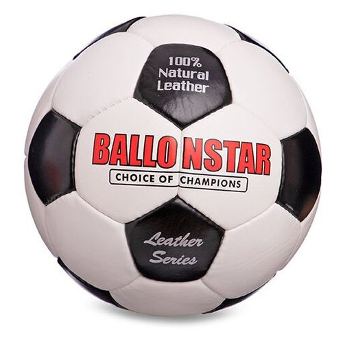 М'яч футбольний FDSO Ballonstar FB-0173 №5 Біло-чорний (57508093) фото №1