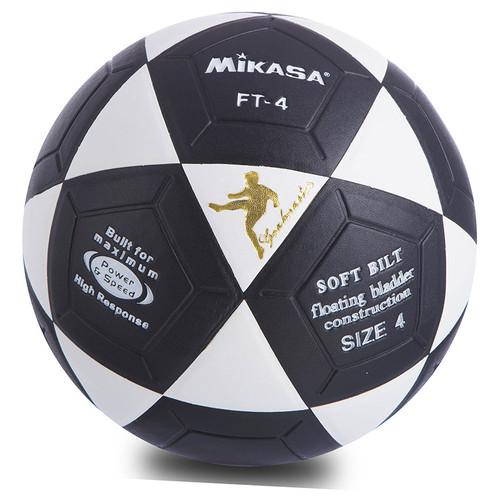 Мяч футбольный FDSO MIK FB-0451 №4 Черно-белый (57508431) фото №1
