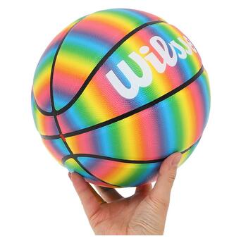 М'яч баскетбольний FDSO Wilsse BA-7424 №7 Райдужний (57508702) фото №5
