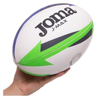 М'яч для регбі Joma J-Max 400680-217 Joma №4 Біло-синьо-зелений (57590041) фото №5