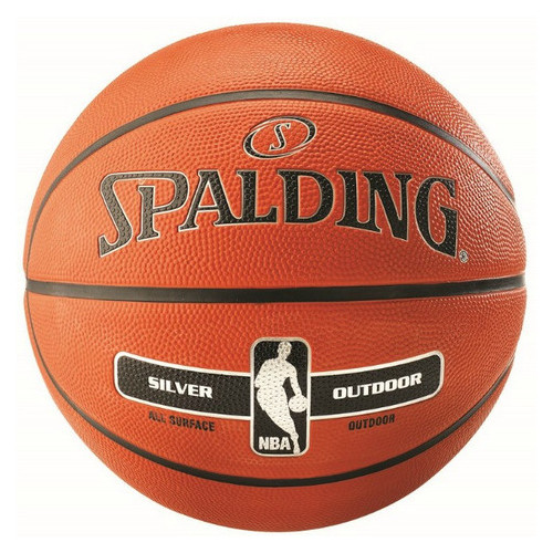 Баскетбольний м'яч Spalding NBA Silver Outdoor розмір 7 (30 01592 02 0017) фото №1