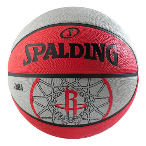 Баскетбольний м'яч для стрітболу Spalding NBA Team Houston Rockets розмір 7 (3001529018917) фото №1