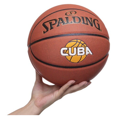 М'яч баскетбольний Spalding Cuba 76631Y №7 Помаранчевий (57484021) фото №6