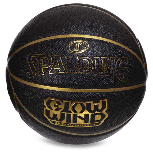 М'яч баскетбольний Spalding Glow Wind 76992Y №7 Чорний (57484039) фото №1