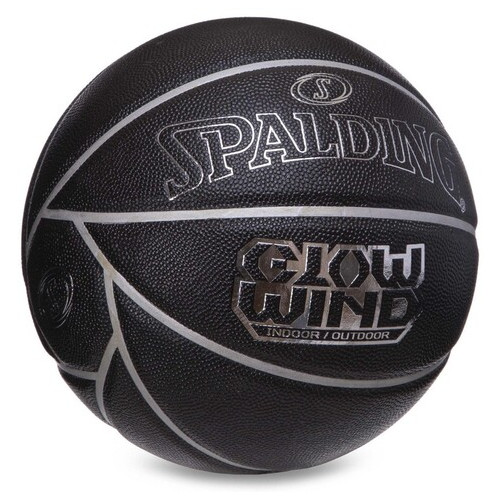 М'яч баскетбольний Spalding Glow Wind 76998Y №7 Чорний (57484041) фото №2