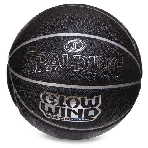 М'яч баскетбольний Spalding Glow Wind 76998Y №7 Чорний (57484041) фото №1