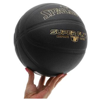 М'яч баскетбольний Spalding TF Super Flite 77559Y №7 Чорний (57484061) фото №5