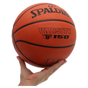 М'яч баскетбольний Spalding гумовий TF-150 Varsity 84421Y5 №5 Помаранчевий (57484065) фото №6
