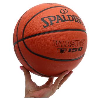 М'яч баскетбольний Spalding гумовий TF-150 Varsity 84421Y6 №6 Помаранчевий (57484066) фото №5