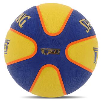 М'яч баскетбольний Spalding гумовий TF-33 84352Y №6 Синьо-жовтий (57484067) фото №3