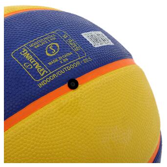 М'яч баскетбольний Spalding гумовий TF-33 84352Y №6 Синьо-жовтий (57484067) фото №5
