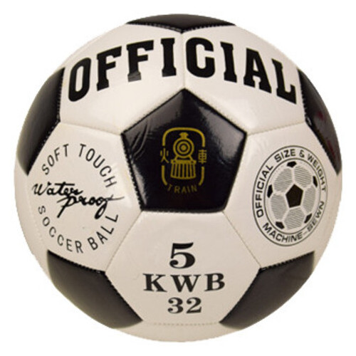 Мяч футбольный Metr+ черный (B26114) фото №1