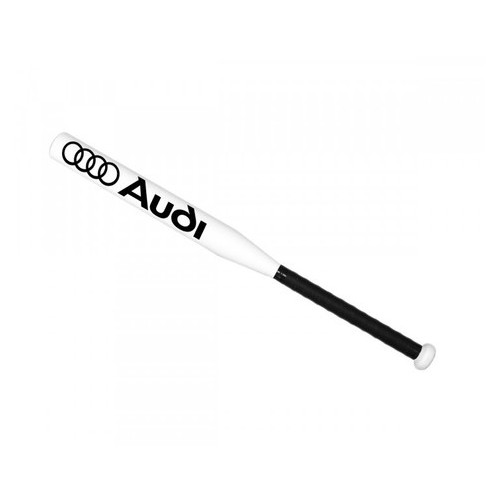 Бита бейсбольная подарочная Avtotrend с логотипом Audi Белая с черной рукояткой +Чехол (avb_00024) фото №2