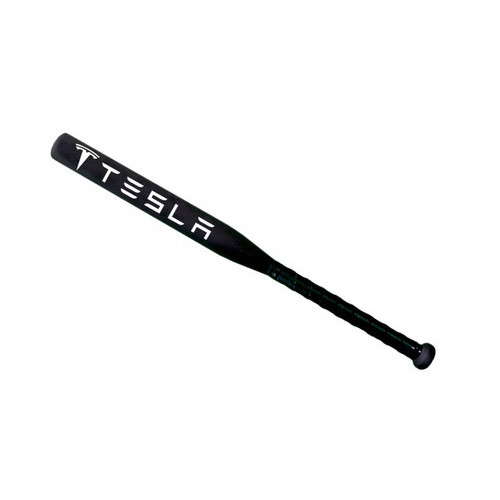 Бита бейсбольная подарочная Avtotrend с логотипом Tesla Черная с черной рукояткой +Чехол (avb_00190) фото №2