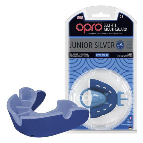 Капа OPRO Junior Silver Blue/Light Blue (002190002) фото №1
