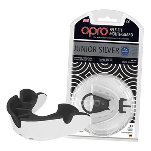 Капа OPRO Junior Silver Біло-чорний (37362005) фото №2