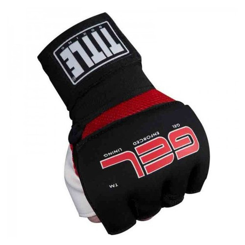 Бінт-рукавички гелеві Title Boxing Assault Wraps (M) Чорні з червоним фото №1
