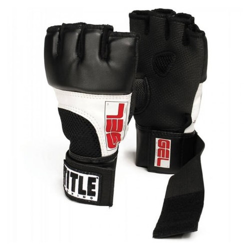 Бінт-рукавички гелеві Title Boxing World Fist Wraps (XL) Чорні з червоним фото №1