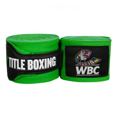Бинти боксерські еластичні Title Boxing WBC 4.5м Зелені фото №1