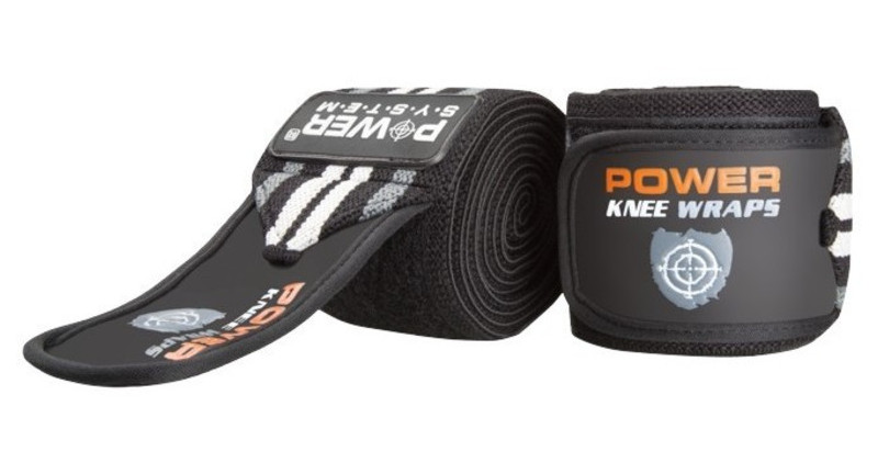 Бінти на коліна Power System Knee Wraps PS-3700 Grey/Black фото №1
