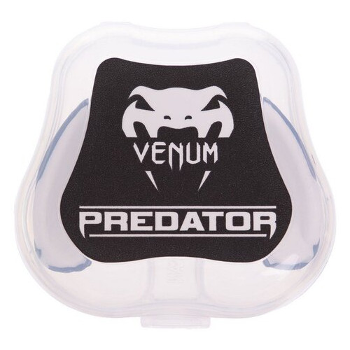 Капа одностороння боксерська Venum Predator VN621 Чорно-білий (37470015) фото №8