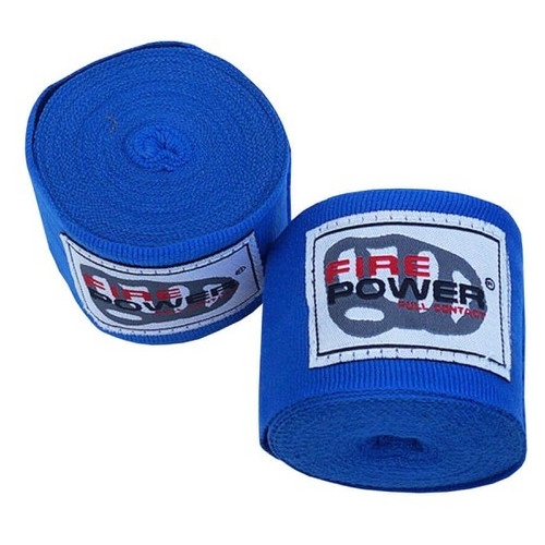 Бинти боксерські еластичні FirePower FPHW3 4,5м Сині фото №3