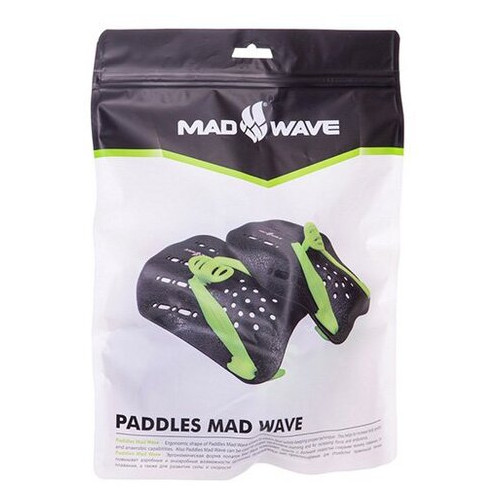 Лопатки для плавання Mad Wave Paddies M074906 M Чорно-зелений (60444102) фото №8