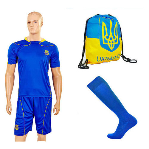 Комплект детской футбольной формы FB-Sport CO-1007-UKR-12B Украина Размер L (рост 145-155 см) фото №1