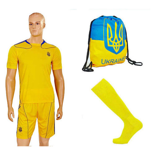 Комплект детской футбольной формы FB-Sport CO-1007-UKR-12Y Украина Размер M (рост 135-145 см) фото №1