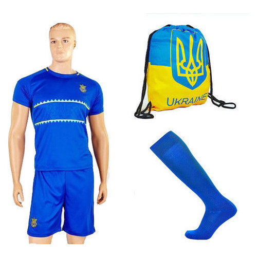 Комплект детской футбольной формы FB-Sport CO-1007-UKR-13B Украина Размер S (рост 125-135 см) фото №1