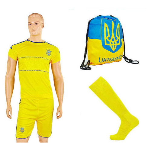 Комплект детской футбольной формы FB-Sport CO-1007-UKR-13Y Украина Размер M (рост 135-145 см) фото №1