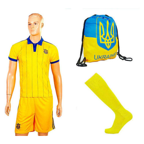 Комплект детской футбольной формы FB-Sport CO-3800-UKR-14Y Украина Размер L (рост 145-155 см) фото №1