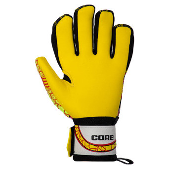 Рукавички воротарські із захистом пальців Core FB-9533 9 Жовтий (57568008) фото №2
