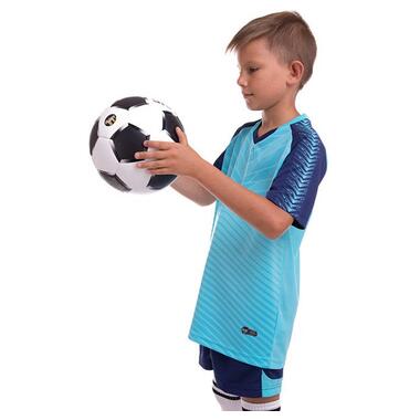 Футбольна форма дитяча Lingo LD-M8601B 3XS Блакитно-темно-синій (57506050) фото №2