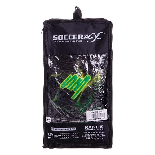 Рукавички воротарські FDSO Soccermax GK-010 9 Чорно-жовто-салатовий (57508106) фото №5