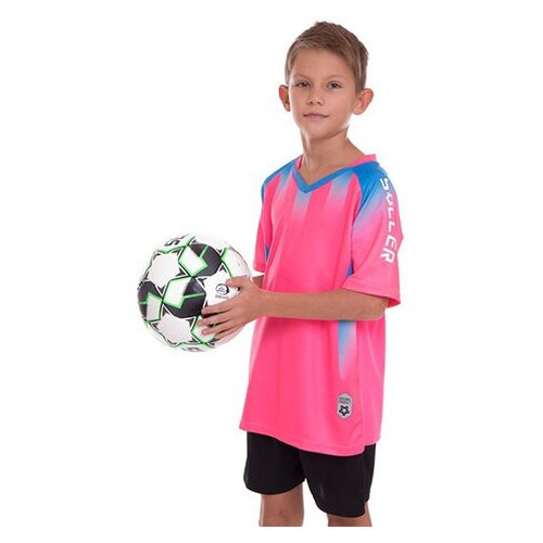 Форма футбольна дитяча FDSO D8831B XS Рожево-чорний (57508202) фото №3