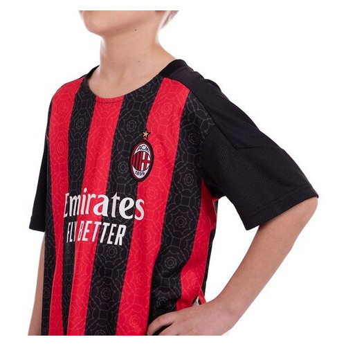 Форма футбольна дитяча FDSO AC Milan CO-2454 22 Чорно-червоний (57508246) фото №4