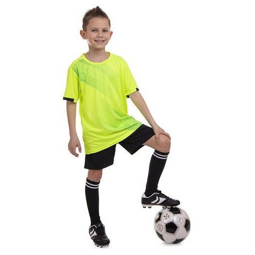 Форма футбольна дитяча FDSO D8827B 3XS Салатово-чорний (57508021) фото №6