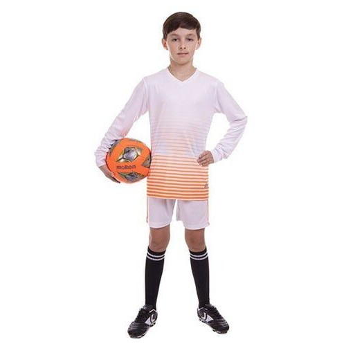 Форма футбольна підліткова з довгим рукавом FDSO CO-1908B-1 26 Біло-жовтогарячий (57508030) фото №5