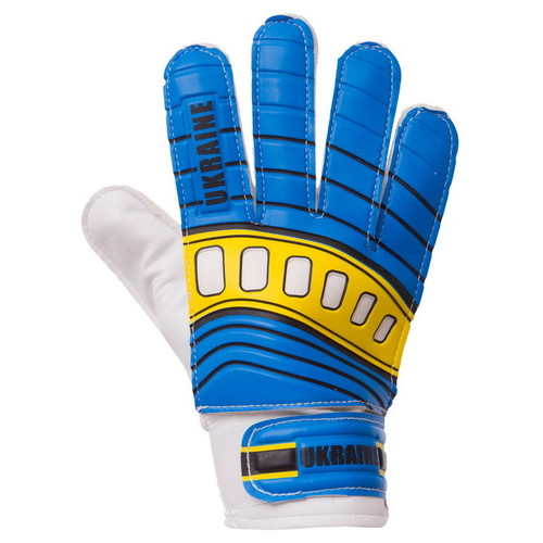 Рукавички воротарські дитячі FDSO Ukraine FB-0205-1 4 Блакитно-жовтий (57508343) фото №2