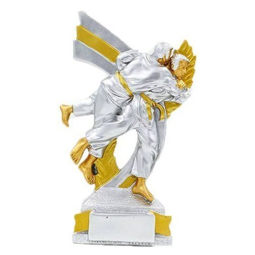 Статуетка нагородна Дзюдоїсти C-4583 Біло-Золотий (33429077) фото №1