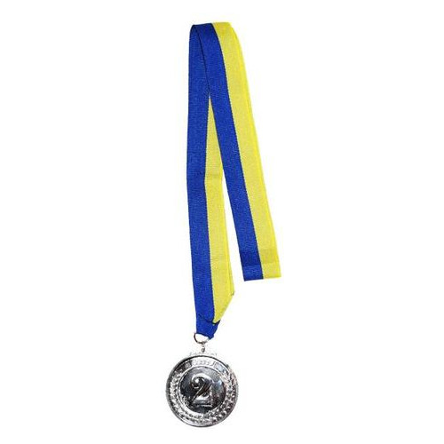 Медаль спортивна 2 місце срібло IVN (ZM-3348) фото №1